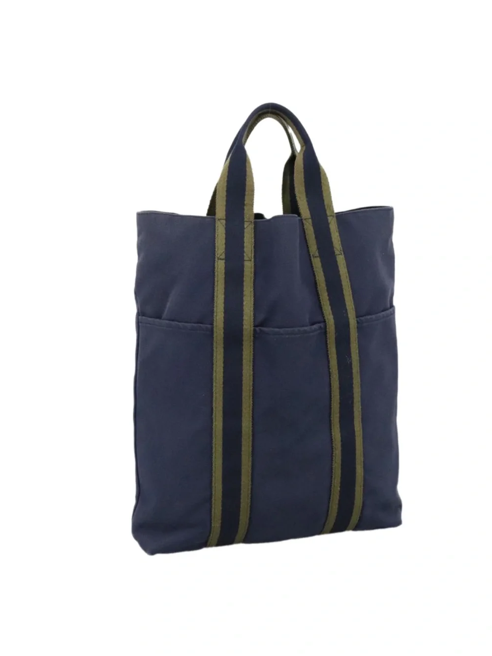 HERMES Fourre Tout cabas Tote Bag Canvas Navy